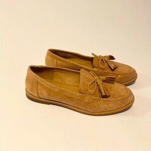 Crown Vintage Camel Leather Men Made Loafers size 9.5